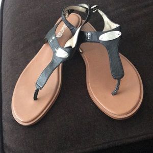 Black leather Michael Kors sandal